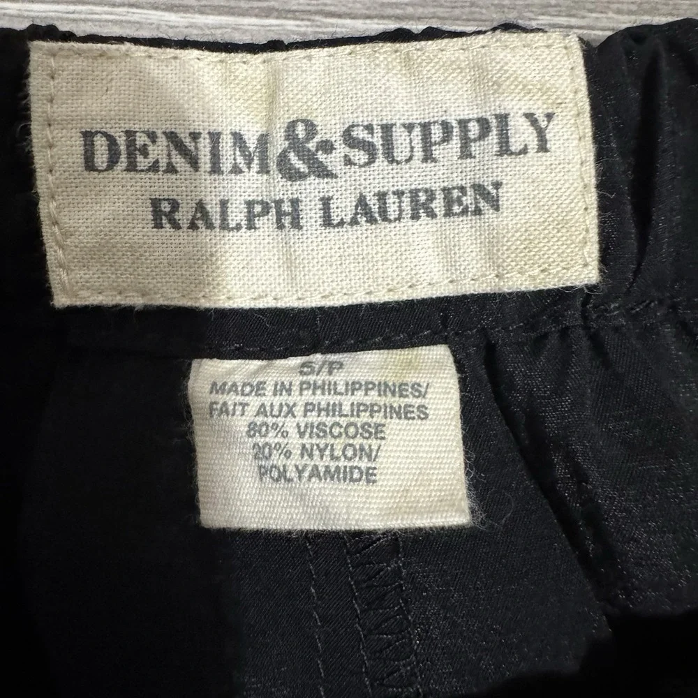 Denim & Supply Ralph Lauren‎ Black Rare Bohemian Maxi Retro Ruffled Skirt Sz S